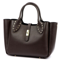 Kožená kézitáska Luka 25-061 - sötétbarna