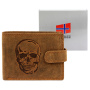 Pénztárca Nordee L895 SKULL - barna