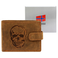 Pénztárca Nordee L895 SKULL - barna
