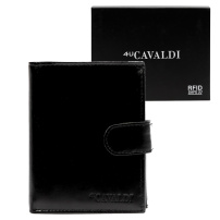 Pénztárca Cavaldi 0001L-P-BS RFID - fekete